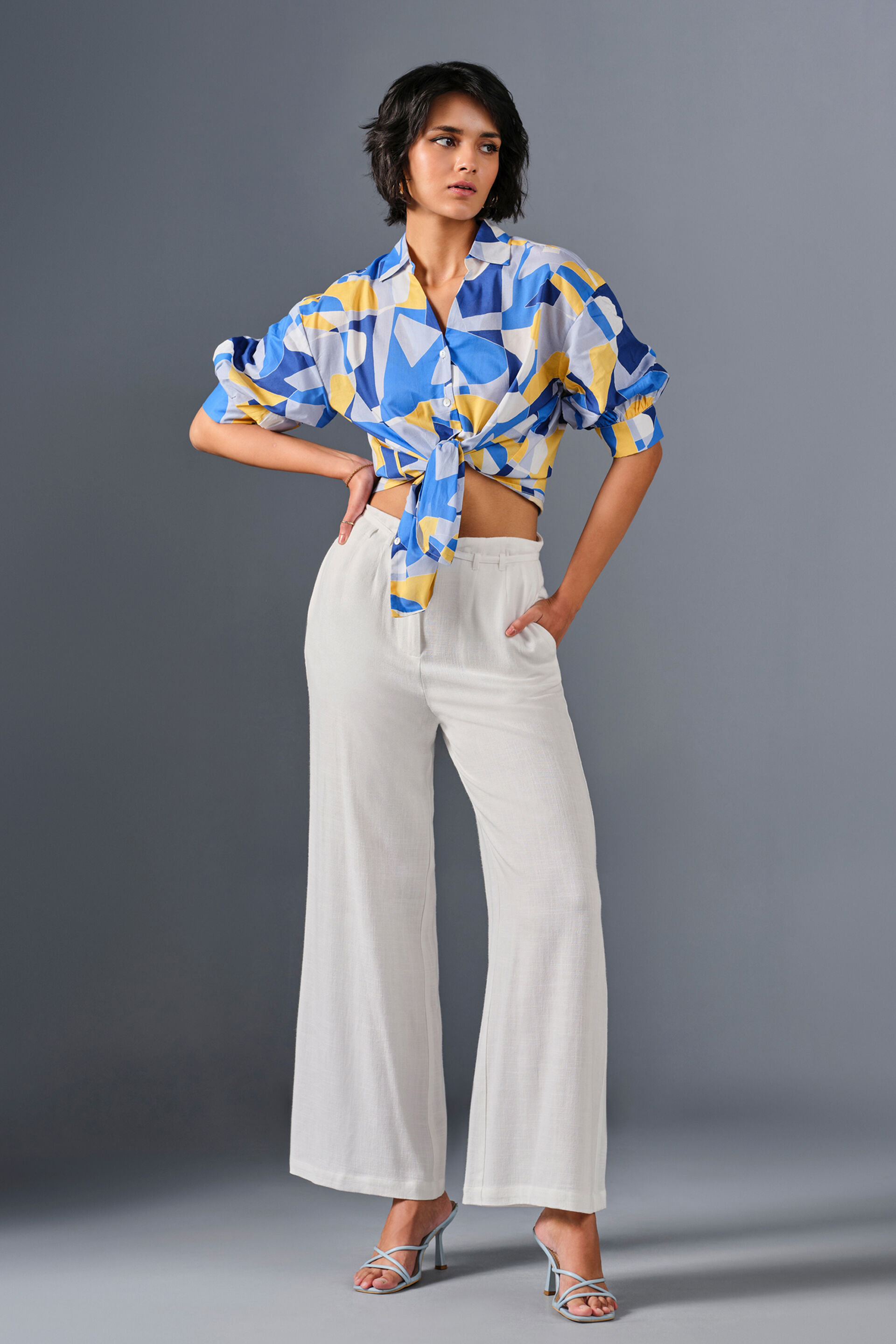 Work of Art Cotton Shirt, Blue, image 2