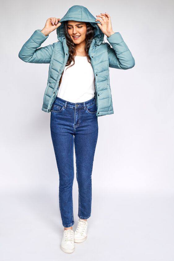 2 - Teal Solid Straight Jacket, image 2
