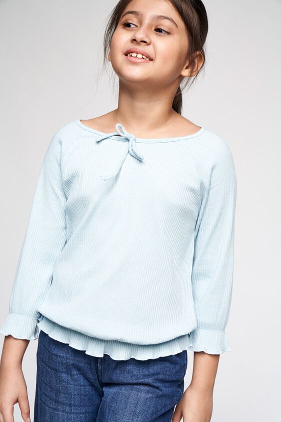 3 - Powder Blue Solid Straight Top, image 3