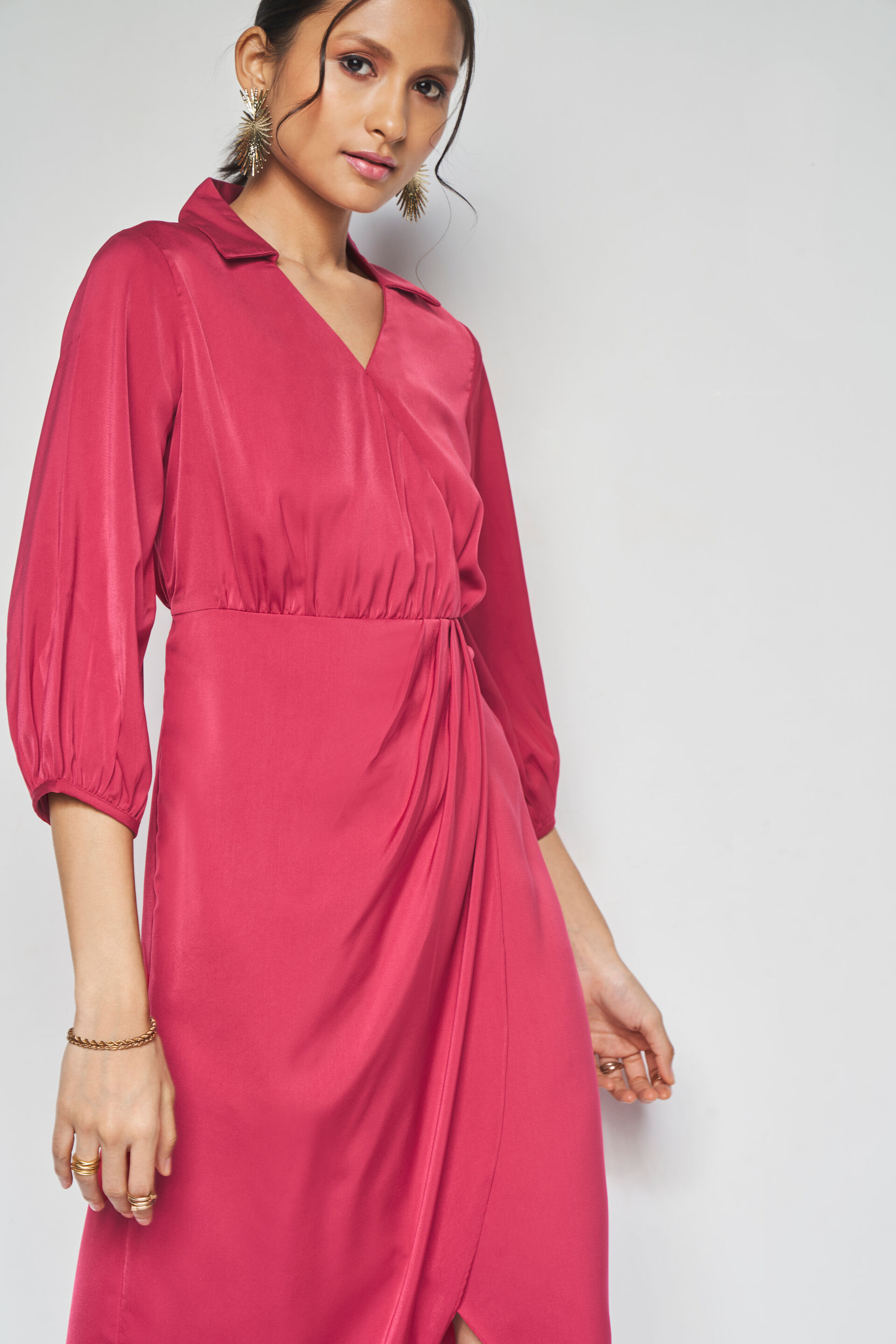 Heidi Midi Dress, Maroon, image 4