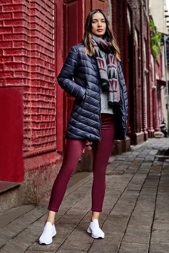 1 - Maroon Slim Leg Crop Bottom, image 2