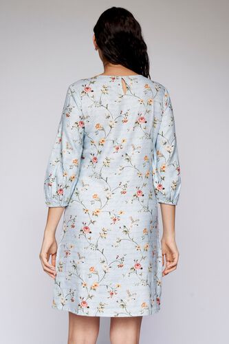 5 - Powder Blue Floral Straight Dress, image 5