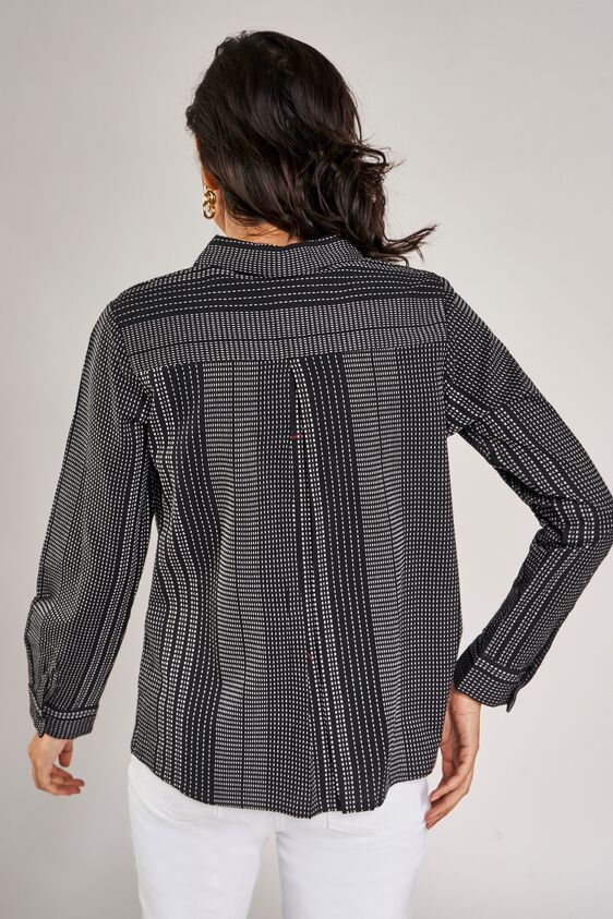 4 - Black Striped A-Line Top, image 4