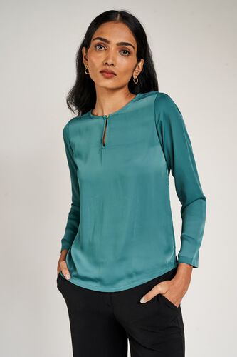2 - Teal Solid A-Line Top, image 2