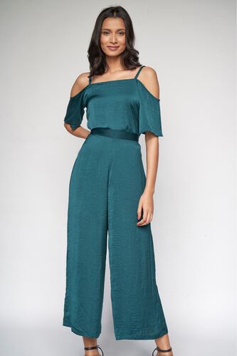3 - Green Solid Fit and Flare Co-ordinate Set, image 3