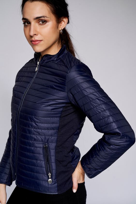3 - Navy Solid Straight Jacket, image 3