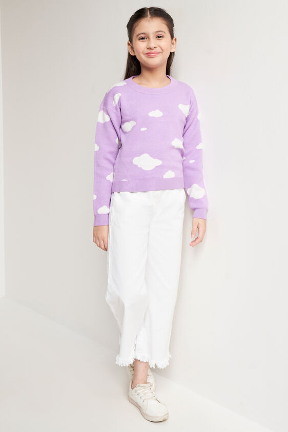 Lilac Abstract Straight Top, Lilac, image 1
