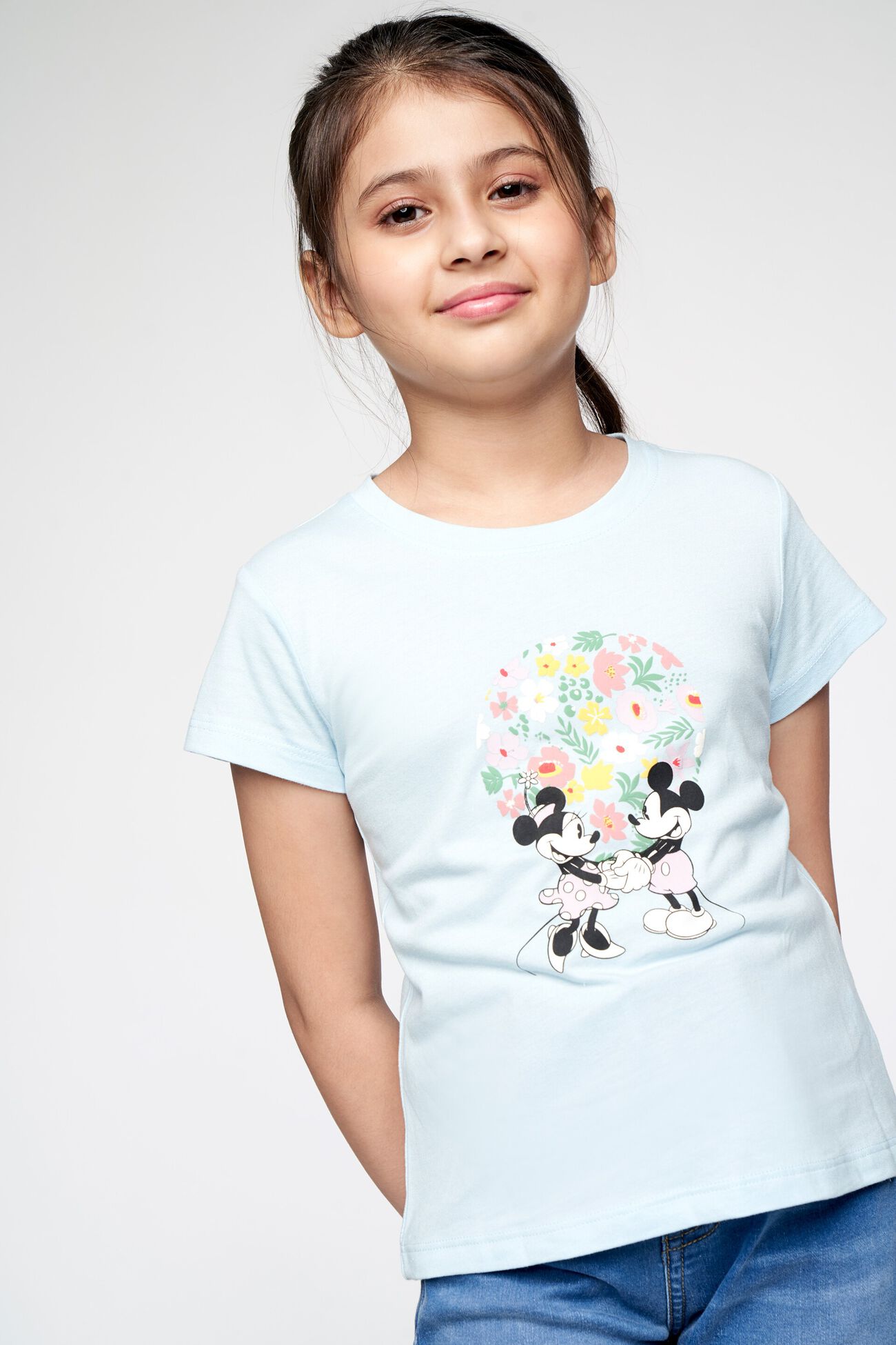 1 - Powder Blue Graphic Straight Top, image 1