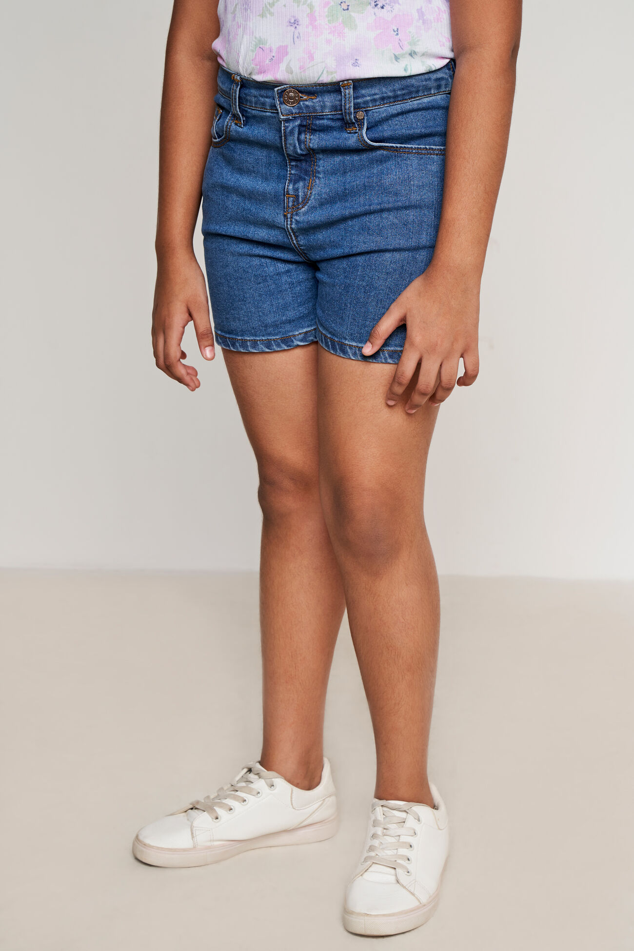 Midnight Blue Solid Straight Shorts, Blue, image 1
