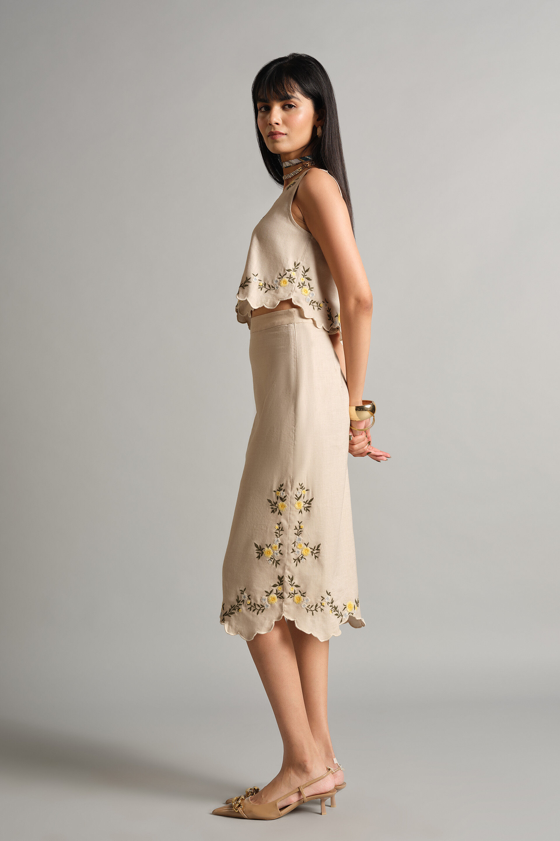 Annalou Skirt Set, Beige, image 5