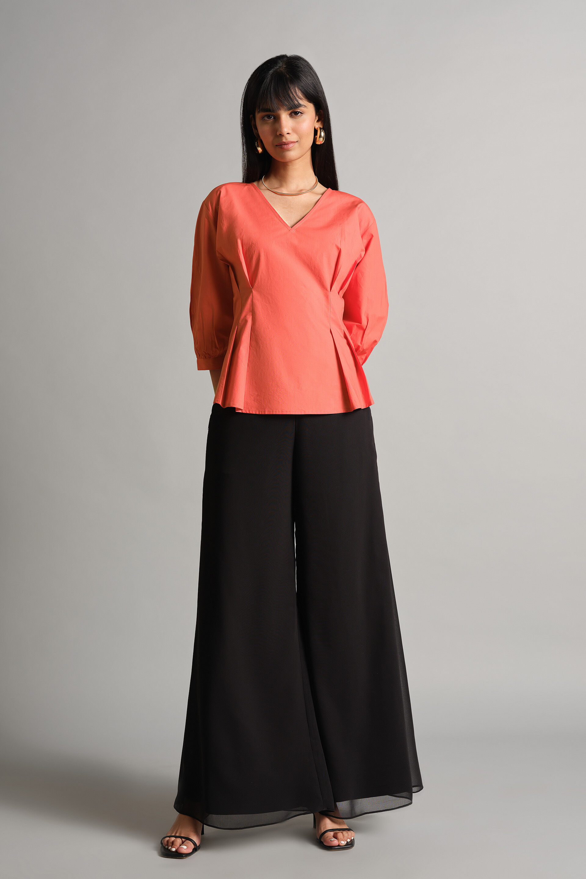 Orange Cinch Top, Orange, image 2