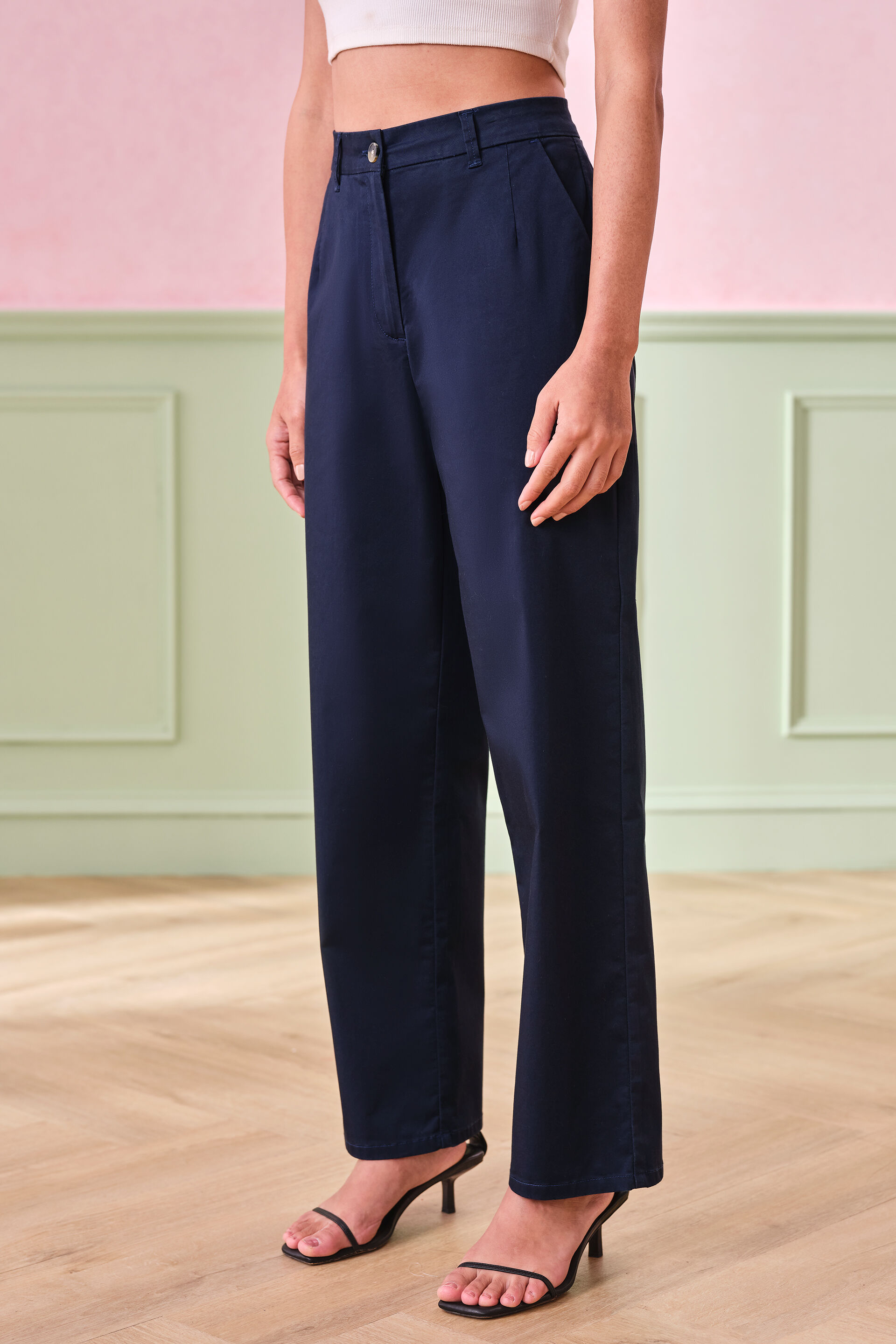 Corpcore Cotton Trousers, Navy, image 3