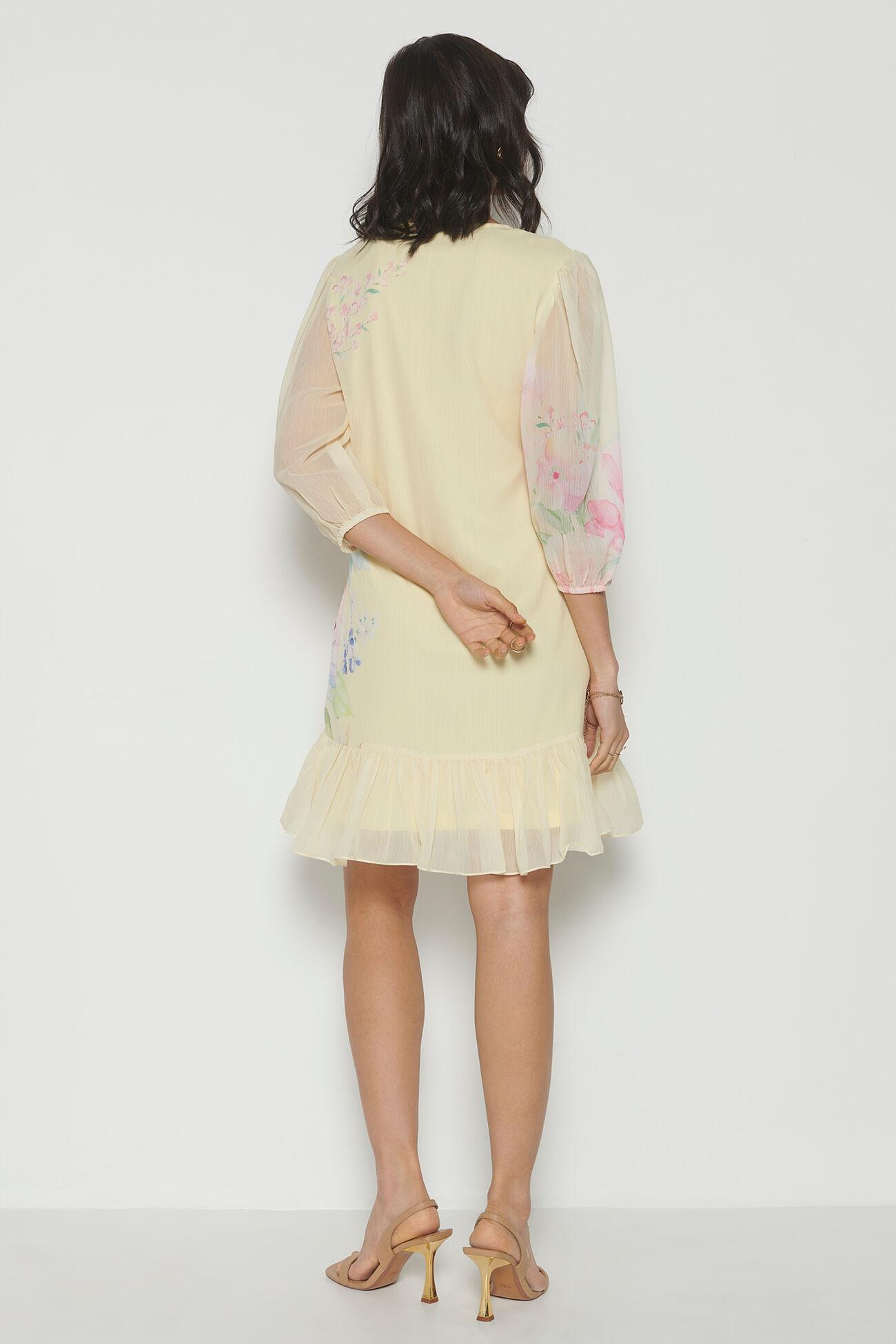 Sunny Glow Floral Dress, Yellow, image 6