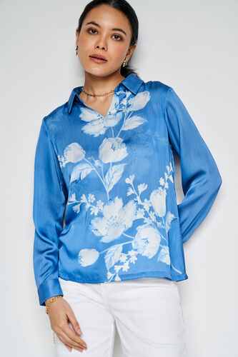 Floral Love Top, Indigo, image 1