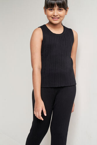Black Solid Straight Set, Black, image 4