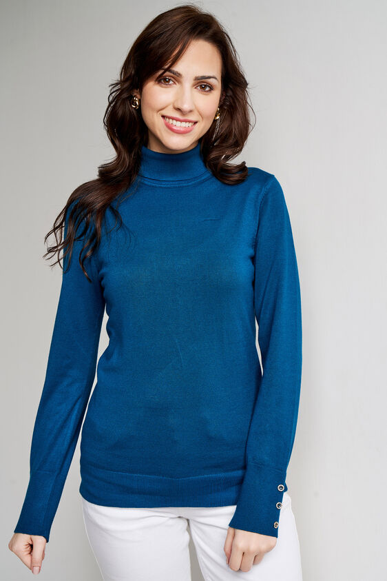 Teal Solid Straight Top, Teal, image 3