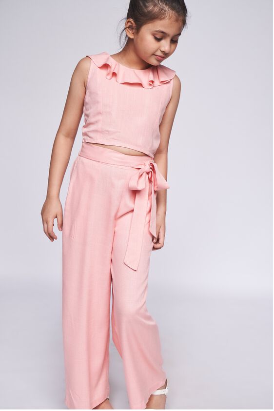 3 - Pink Self Design Straight Set, image 3
