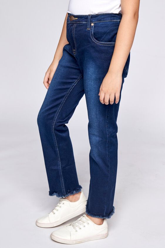 3 - Dark Blue Solid Straight Bottom, image 3