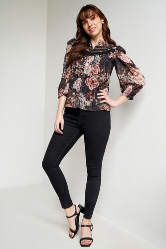 Multi Color Floral Straight Top, Multi Color, image 3