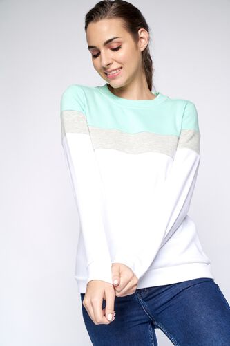 1 - Mint Striped Sweater Top, image 1