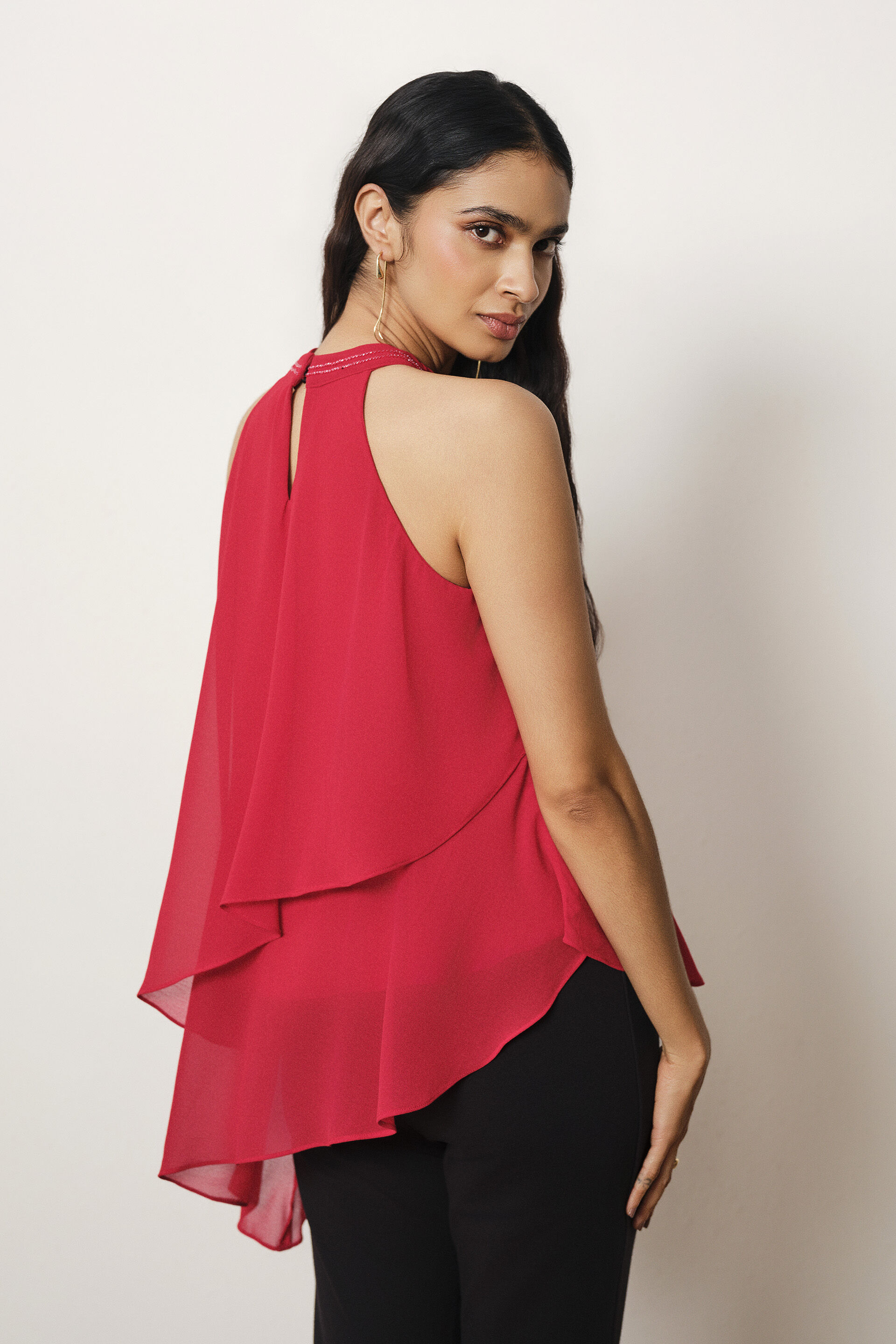 Halter Top in Red, Red, image 6