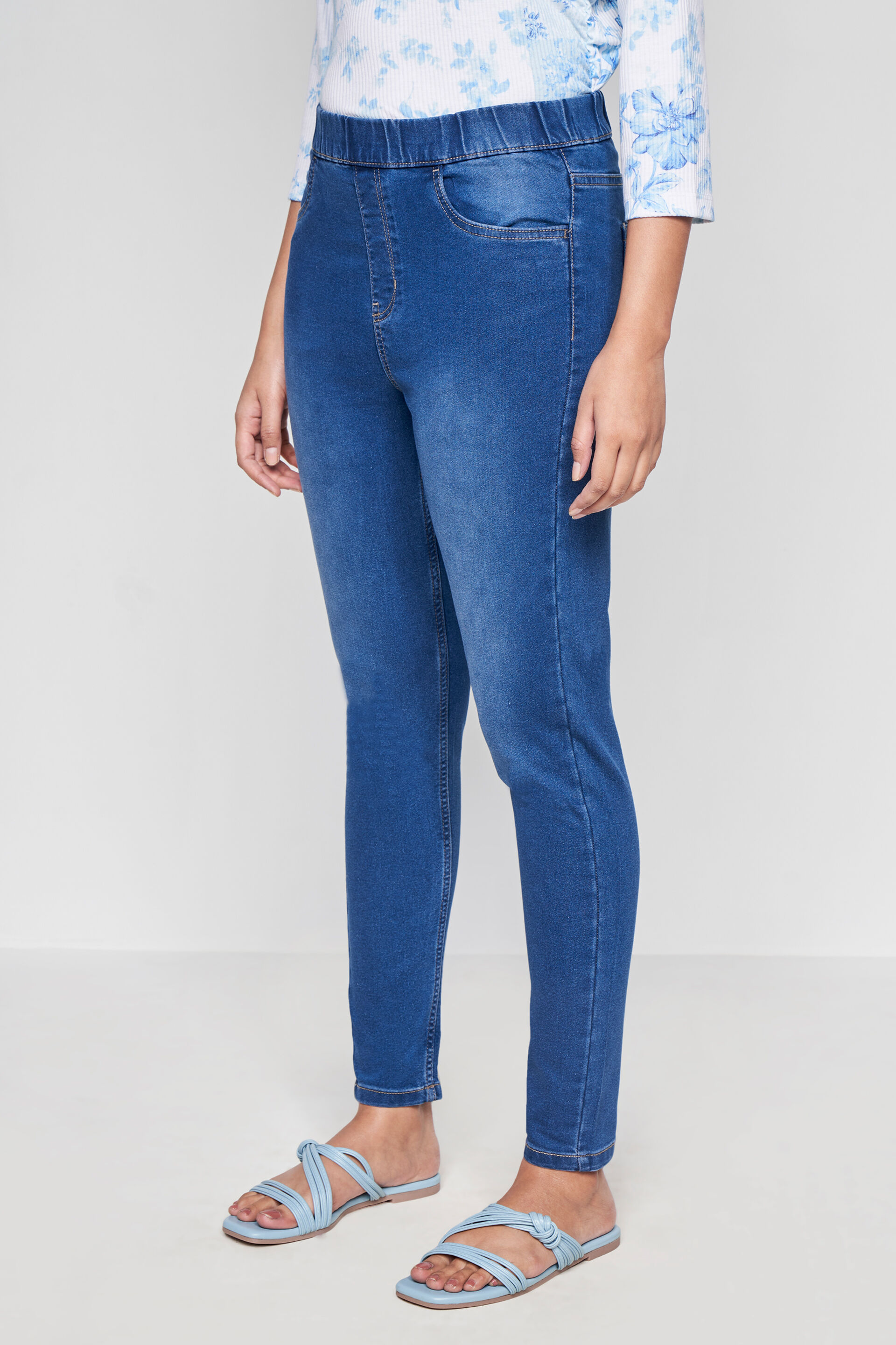 Versatile Blue Denim Bottom, Blue, image 3