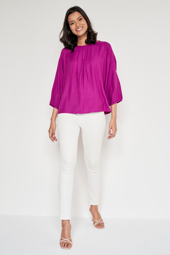 Straight Regular Top, Wine, image 1