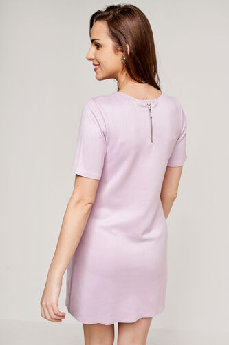 Lilac Solid Shift Dress, Lilac, image 5
