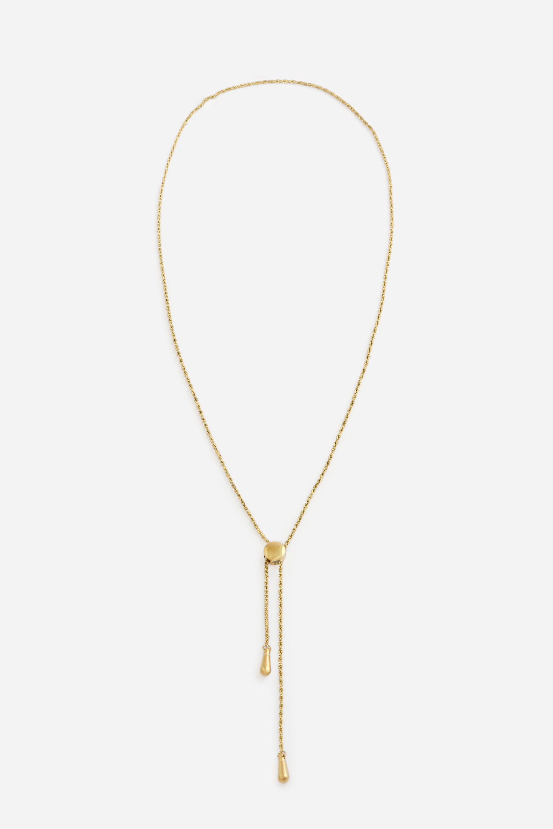 Gold Adjustable Bolo Chain Necklace, , image 1