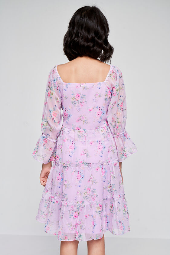 Purple Floral Love Dress, Purple, image 5