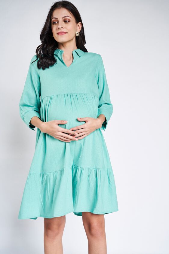 2 - Mint Maternity Short Dress, image 2
