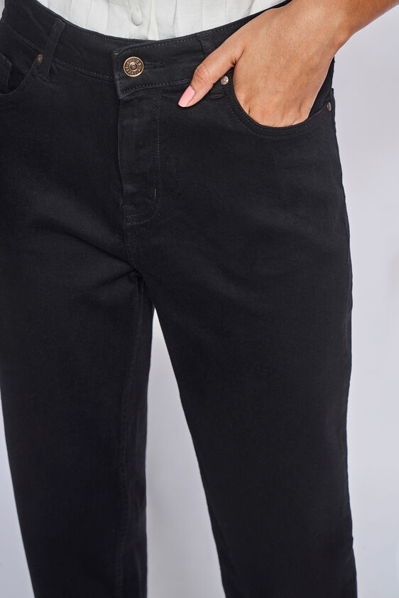 Black Solid Straight Bottom, Black, image 3