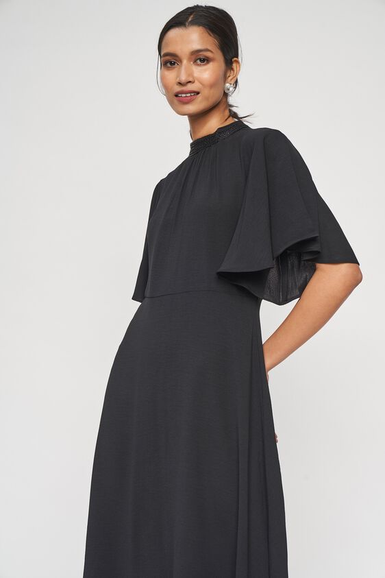 5 - Black Solid Dress, image 5