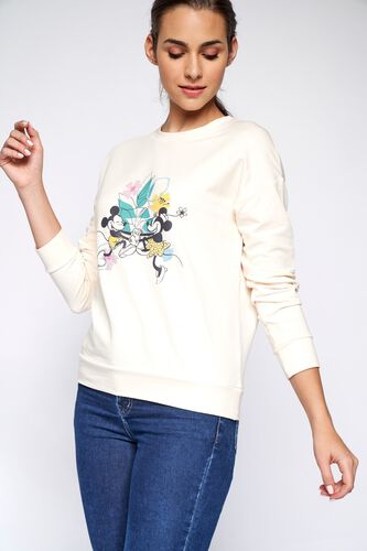 1 - Cream Graphic Sweater Top, image 1