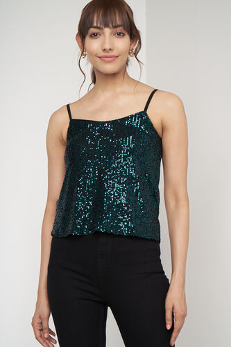 Teal Solid Flared Top, Teal, image 3