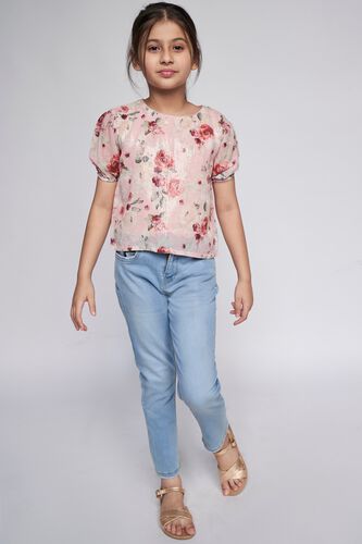 3 - Pink Floral Straight Top, image 5