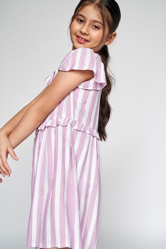 5 - Purple Stripes Straight Dress, image 5