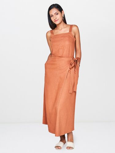 6 - Brown Sheath Sleeveless Crop Top, image 6