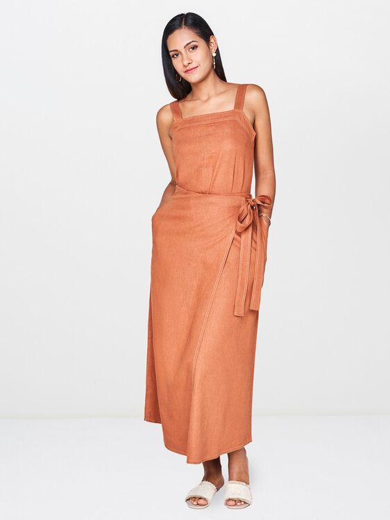 6 - Brown Sheath Sleeveless Crop Top, image 6