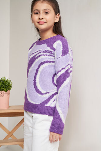 Lilac Abstract Winter Top, Lilac, image 3