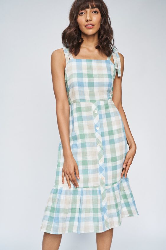 6 - Multi Color Self Design Fit And Flare Dress, image 6