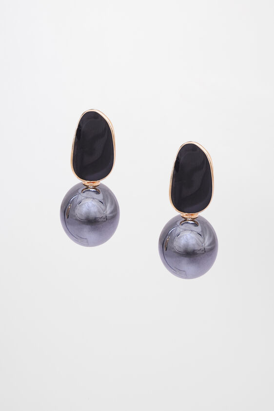 Black Brass Earring, , image 1