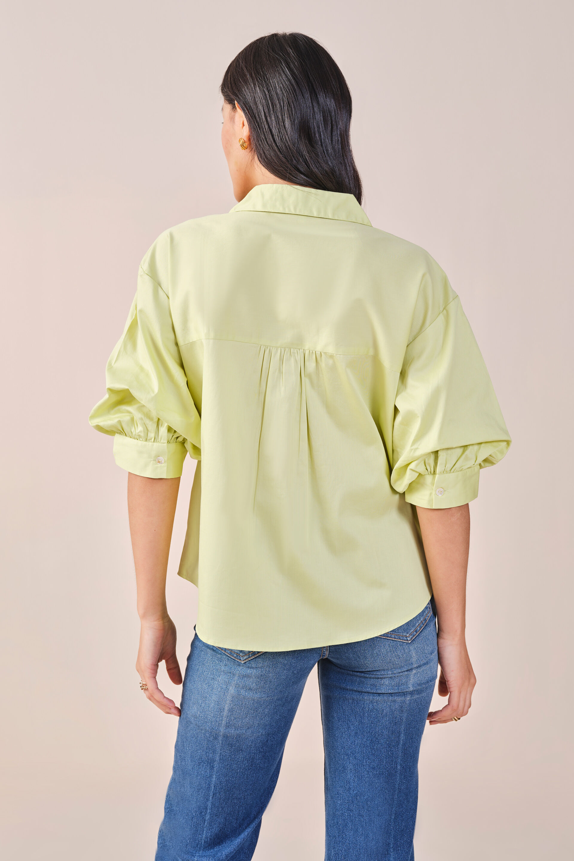 Lime Time Cotton Shirt, Lime Green, image 6