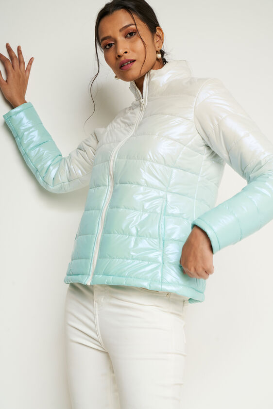 Mint Self Design Straight Jacket, Mint, image 2