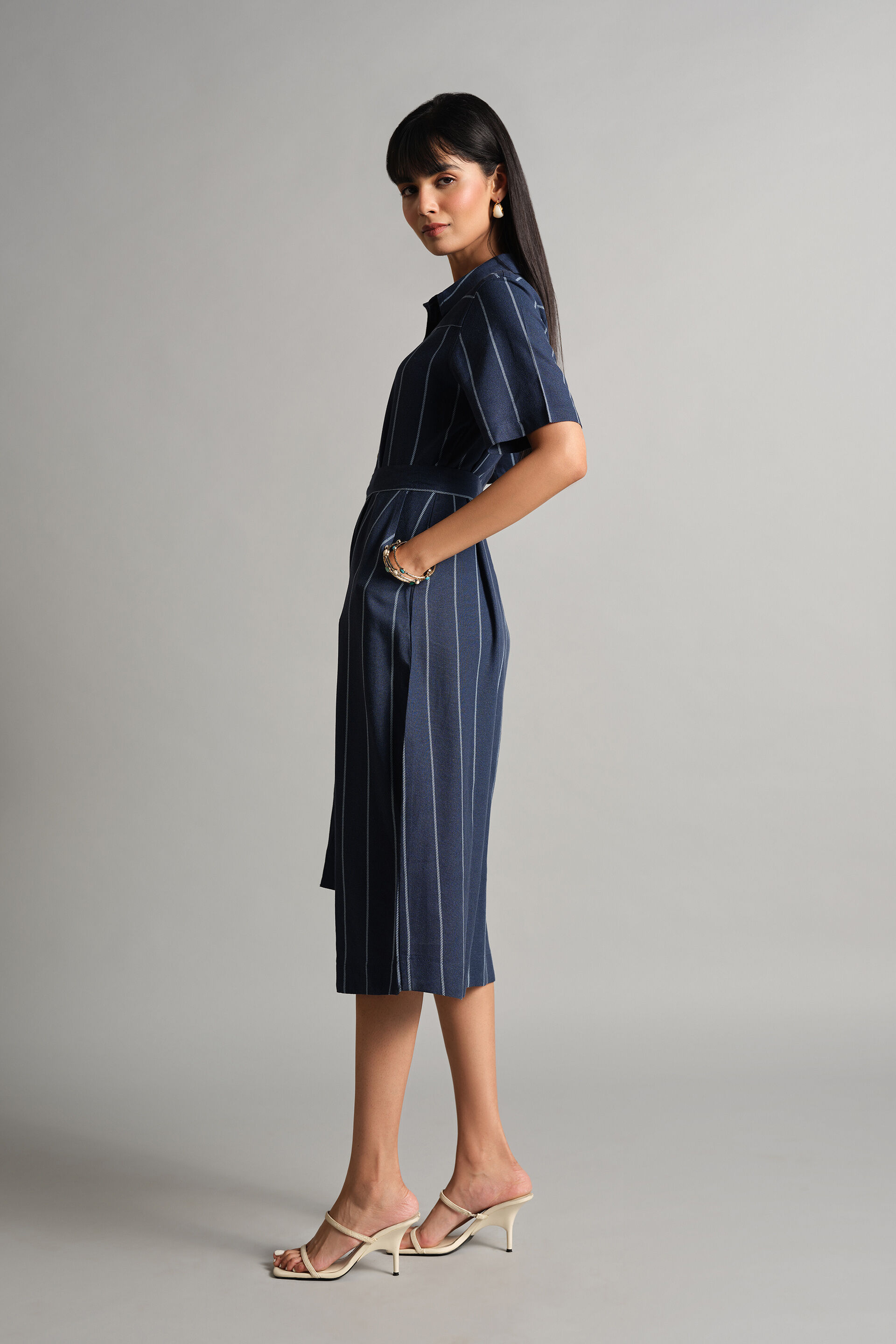 The Classic Striped Dress, Blue, image 5