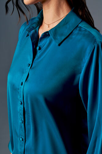 Teal Orchid Shirt, Teal, image 9