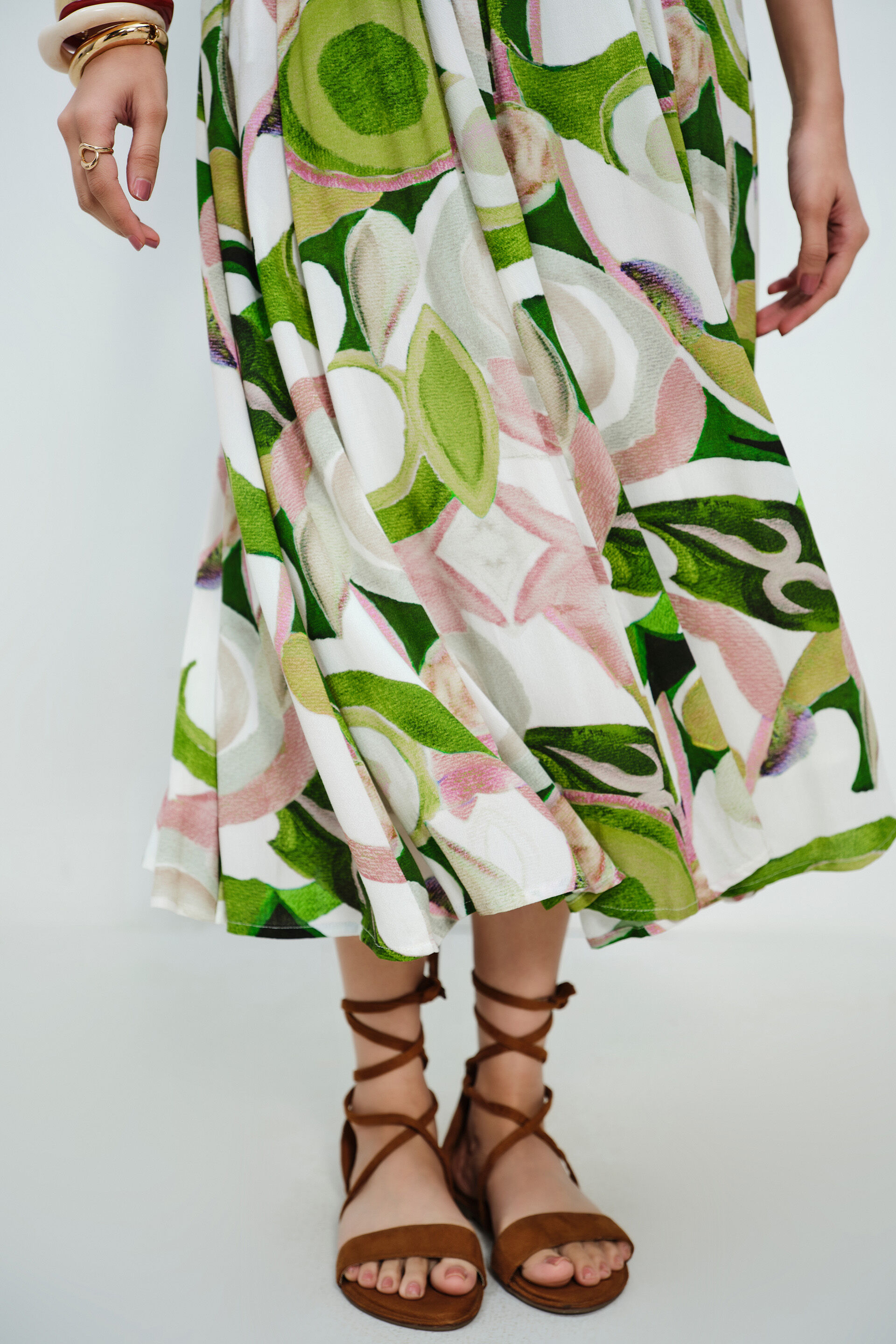 Hint Of Pink Dress, Green, image 8