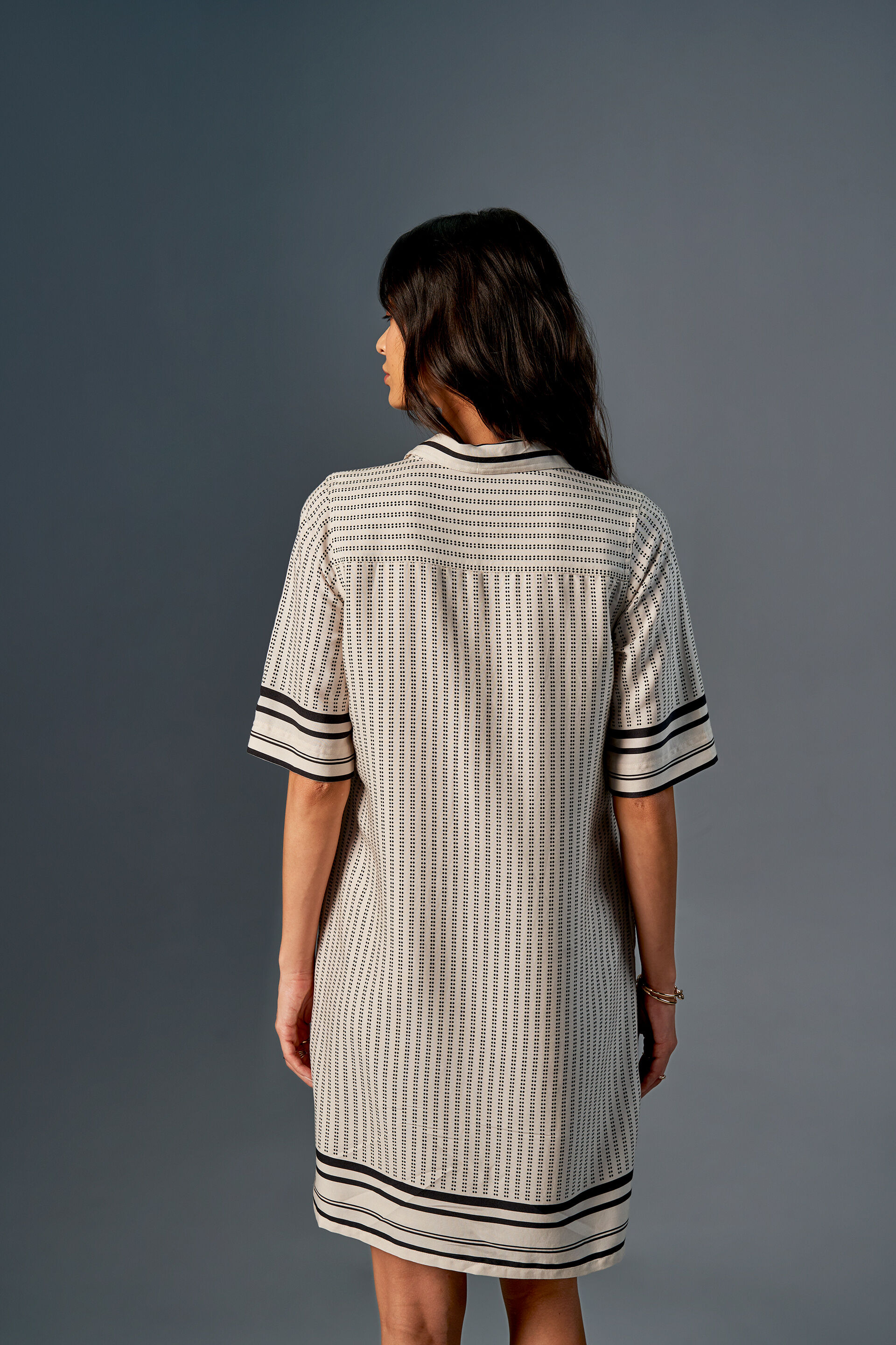 Print Play Shift Dress, Cream, image 4