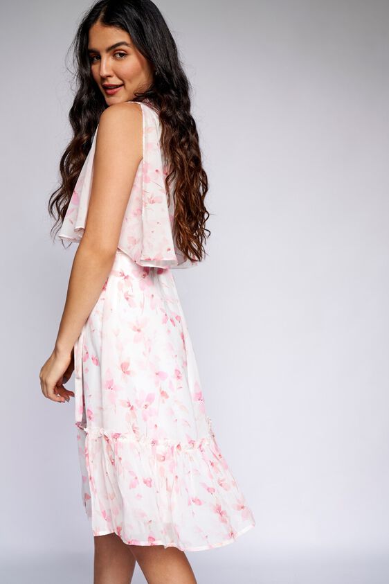 5 - White Floral Fit & Flare Dress, image 5
