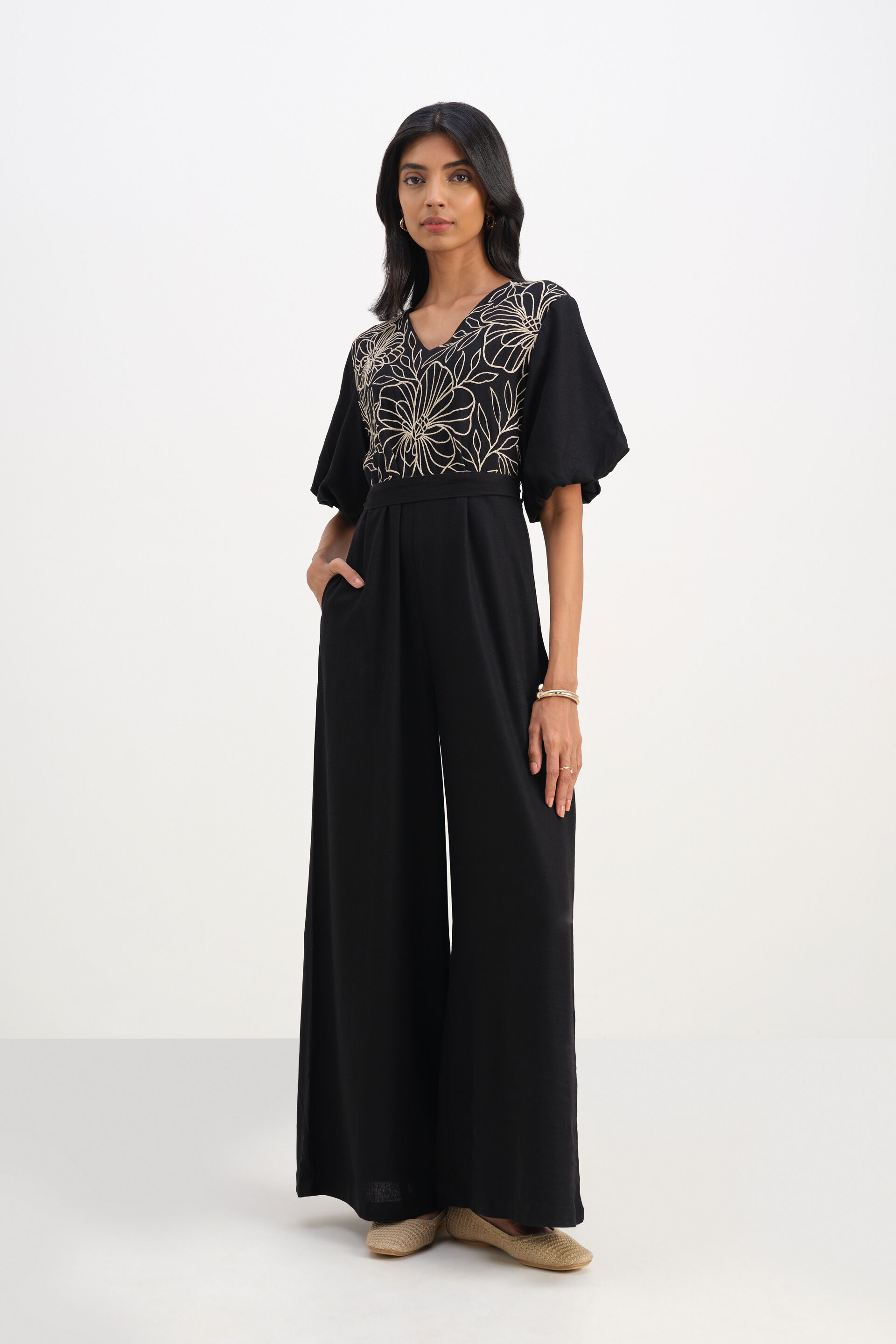 Nocturnally Beautiful Jumpsuit, Black, image 1